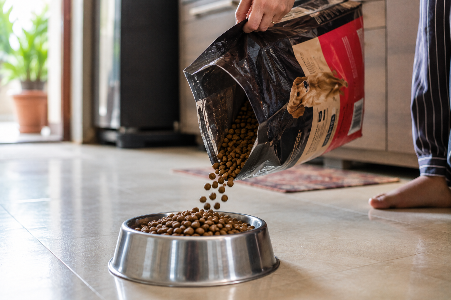 Whatever's in the bowl comes from the bag.